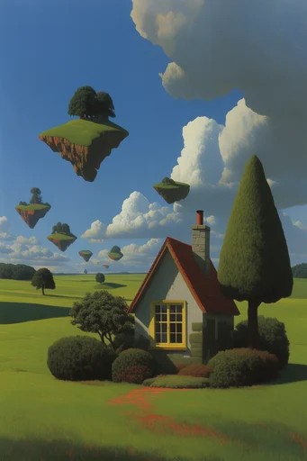 Retro-Futurist Surreal Dreamscapes style AI image example 4