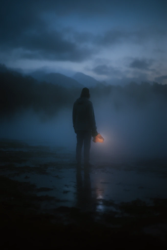 Melancholic Coastal Nocturne style AI image example 1