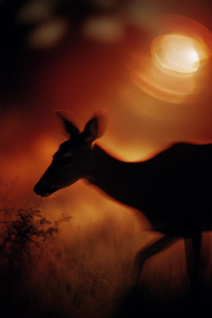 Nocturnal Crimson Grain style AI image example 3