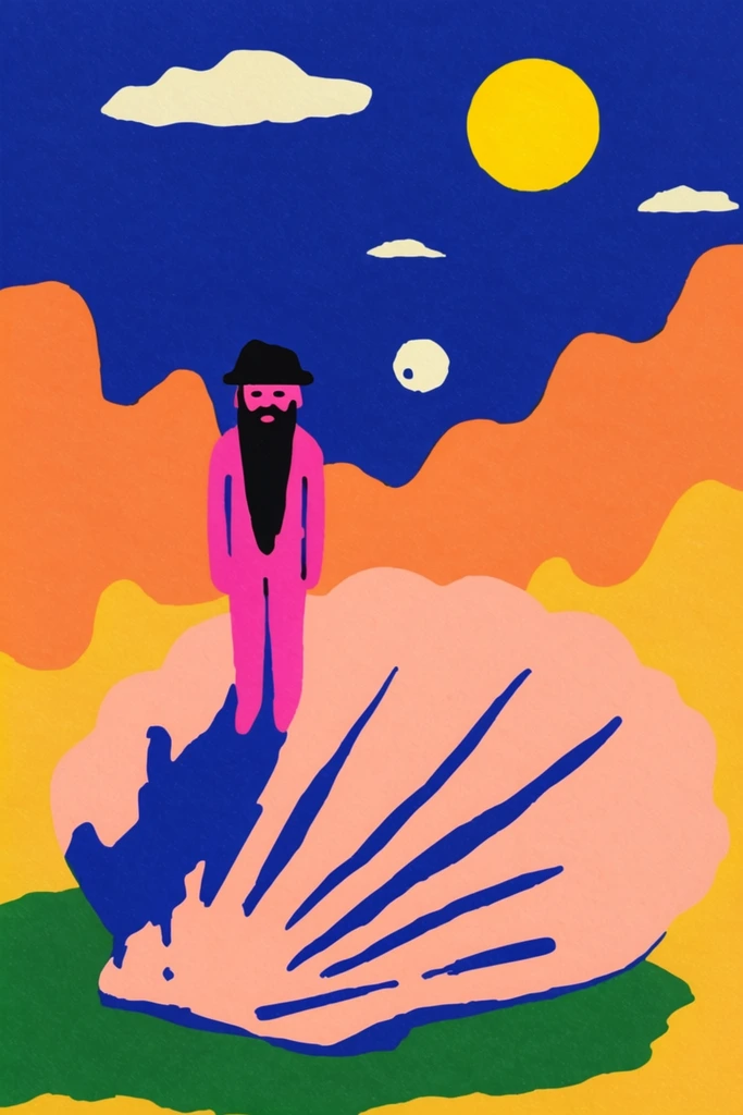Graphic Pop Surrealism style AI image example 2