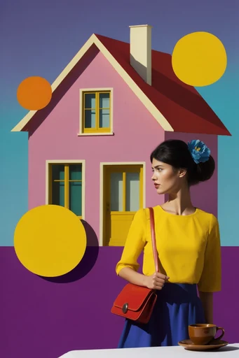 Surrealist Graphic Pop style AI image example 4