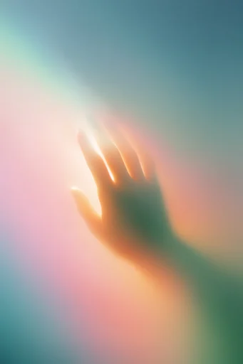 Luminous Fluid Gradient style reference image — translucent glassmorphism