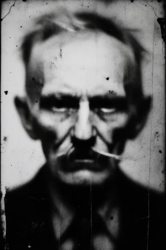 Spectral Darkroom Noir style reference image — vintage film grain