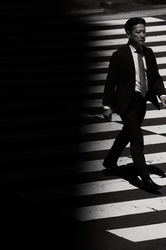 Cinematic Urban Chiaroscuro style reference image — minimalist composition