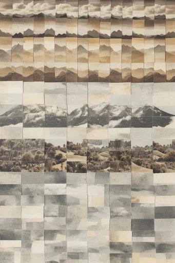 Deconstructed Analog Montage style reference image — analog paper texture