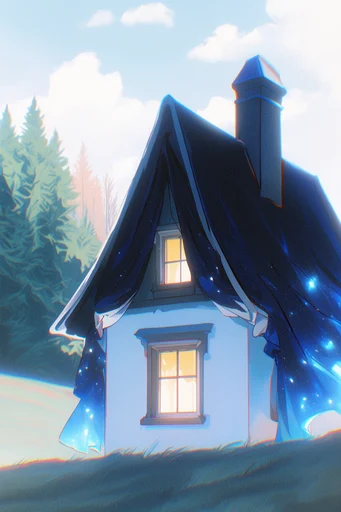 Luminous Celestial Anime style AI image example 4