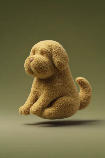 Tactile Whimsical Minimalism style reference image — plush and clay materials