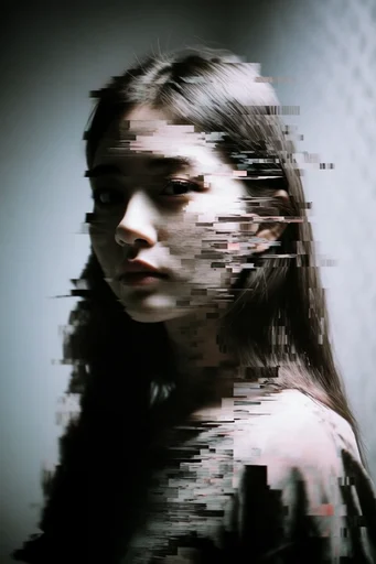 Prismatic Digital Fragmentation style reference image — fragmented crystalline textures