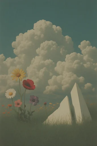 Ethereal Analog Surrealism style reference image — nostalgic desaturated palette