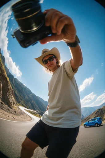 Dynamic Fisheye Summer moodboard — generate AI images in this style