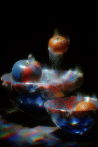 Spectral Glitch Surrealism style reference image — spectral light dispersion