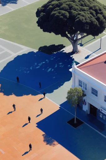 Aerial Oceanic Minimalism style reference image — top-down aerial perspective