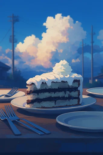Nostalgic Summer Anime style reference image — scenic background art