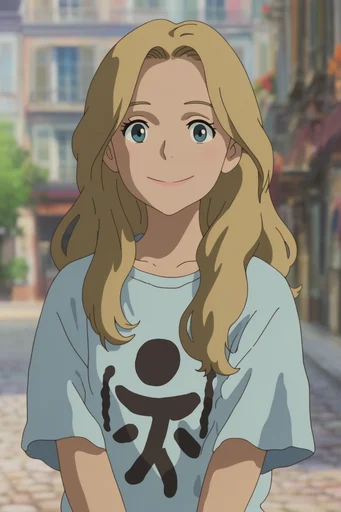 Luminous Nostalgic Anime style AI image example 2