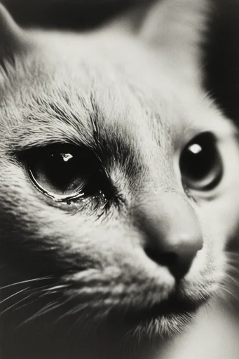 Visceral Monochrome Macro style reference image — intimate noir atmosphere
