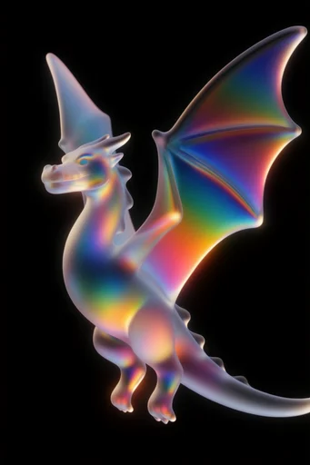 Luminous Chromatic Morphism style reference image — 3D neomorphic geometry