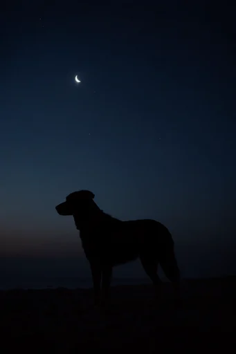 Minimalist Nocturnal Silhouettes style reference image — cinematic solitude