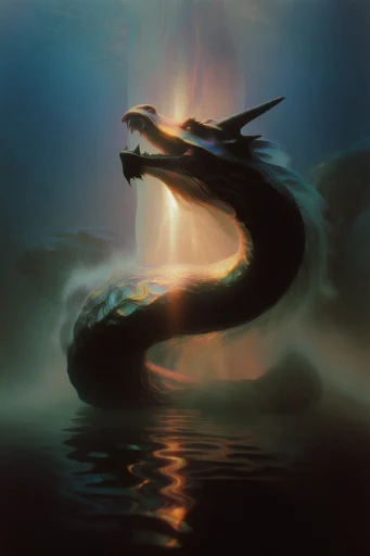 Spectral Luminal Surrealism style reference image — high contrast silhouettes