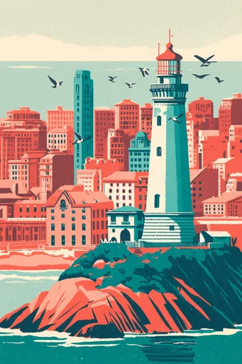 Retro Risograph Printmaker style reference image — misregistration effect