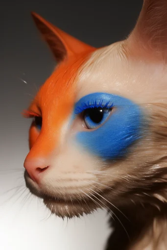Surrealist Editorial Beauty style reference image — graphic avant-garde makeup