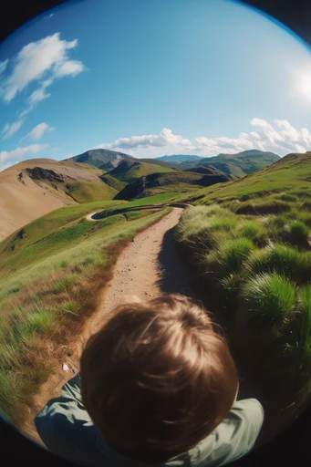 Dynamic Fisheye Summer style AI image example 2