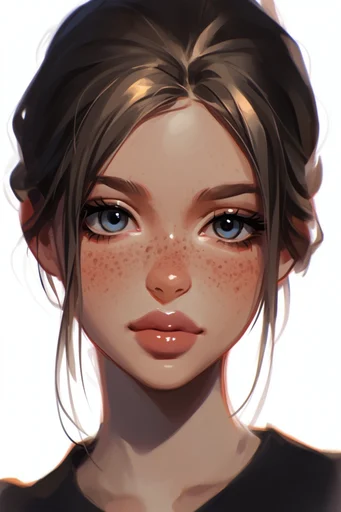 Luminous Dollhouse Animation style reference image — stylized digital portrait