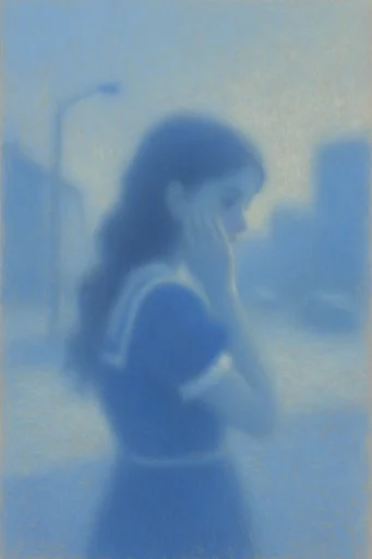 Ethereal Indigo Minimalism style reference image — minimalist ink wash