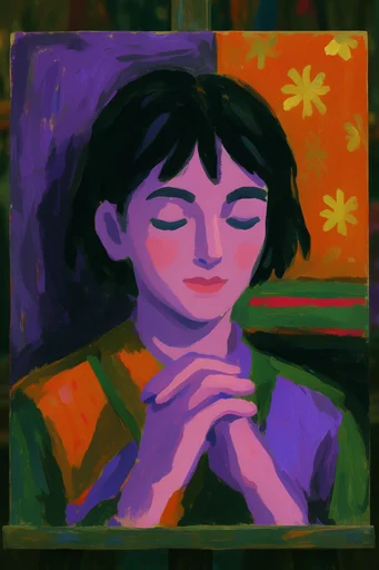 Nocturnal Fauvist Impasto style reference image — vibrant nocturnal palette