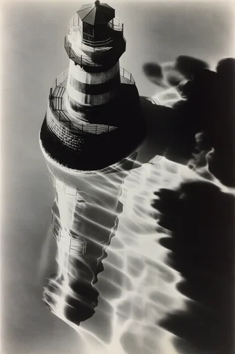 Avant-Garde Darkroom Noir style reference image — abstract photogram