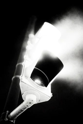 Spectral Monochrome Halation style reference image — glowing silhouette