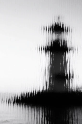 Monochrome Glitch Noir style reference image — digital decay