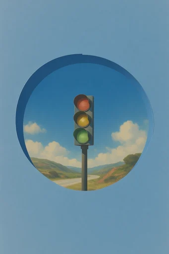 Surrealist Portal Minimalism style reference image — geometric portal cutout