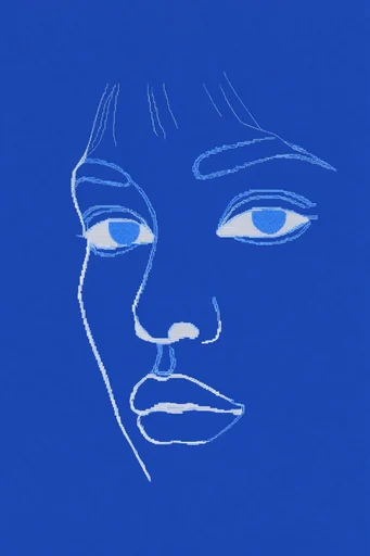 Monochromatic Blue Minimalism style reference image — negative space