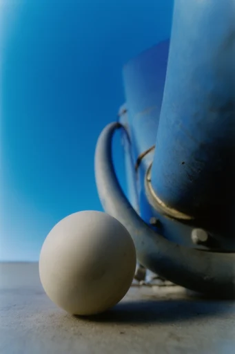 Dynamic Urban Skyward style reference image — vibrant blue sky background