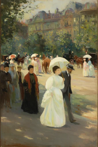 Romantic Pastoral Impressionism style reference image — impressionist oil painting