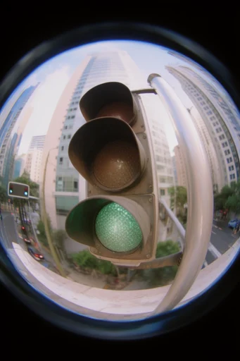 Dynamic Fisheye Distortion style reference image — extreme wide-angle