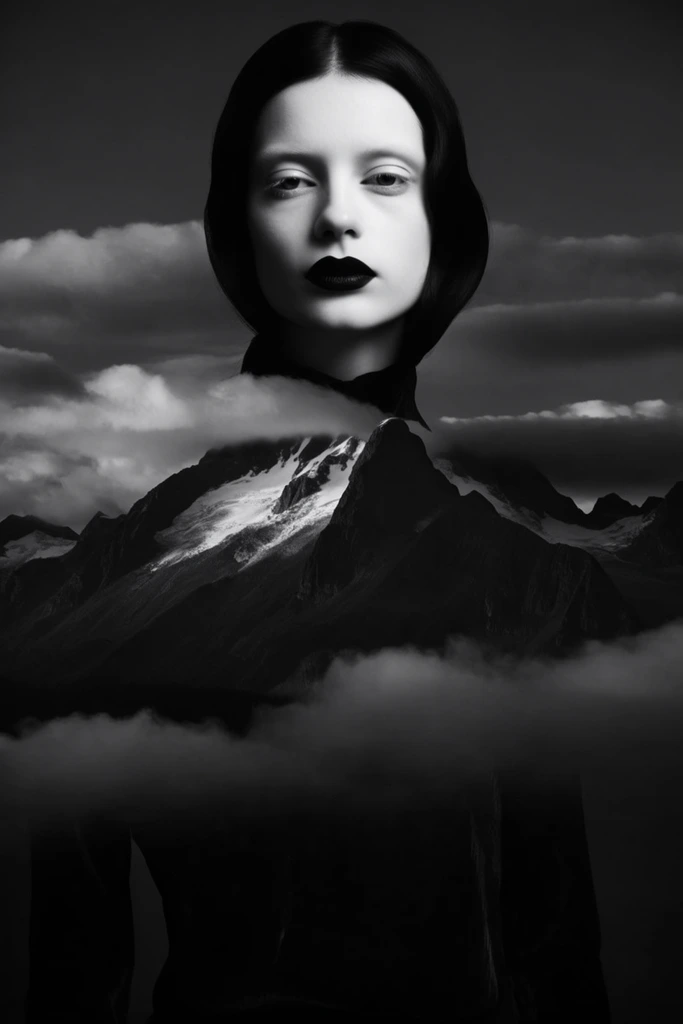 Avant-Garde Crimson Noir style AI image example 2