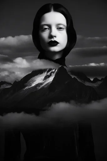 Avant-Garde Crimson Noir style reference image — stark chiaroscuro lighting
