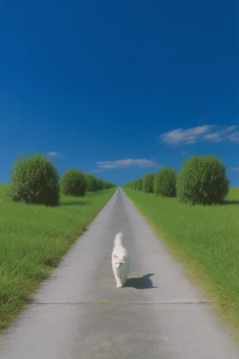 Hyper-Saturated Surreal Pastoralism style reference image — vanishing point perspective