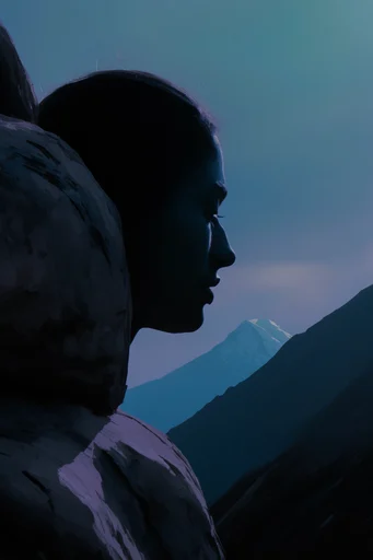 Cinematic Nocturnal Silhouette style reference image — cinematic rim lighting