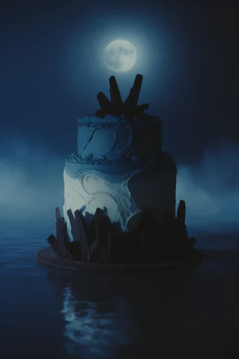 Cinematic Nocturnal Cyan style reference image — atmospheric haze