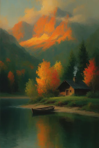 Textured Impressionist Atmosphere style reference image — heavy impasto oil painting