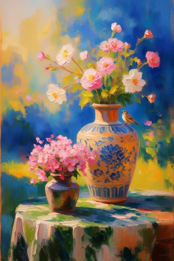 Vibrant Impasto Expressionism style reference image — palette knife texture