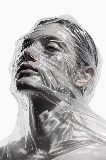 Clinical Liquid Surrealism moodboard — generate AI images in this style