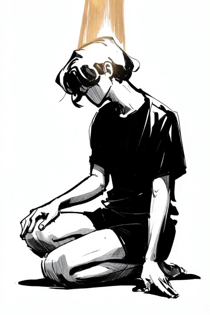 High-Contrast Ink Expressionism style AI image example 1