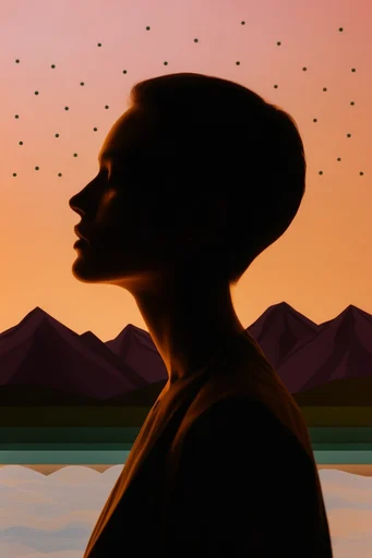 Luminous Amber Silhouette style reference image — warm cinematic glow