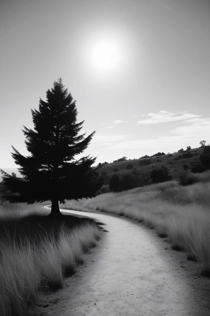 Graphic Monochrome Minimalism style AI image example 2