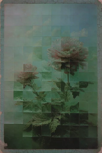 Structured Digital Pastoralism style reference image — surreal collage