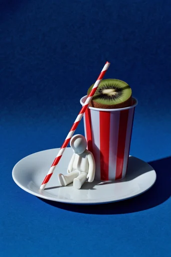 Graphic Surrealist Minimalism style reference image — sharp studio lighting