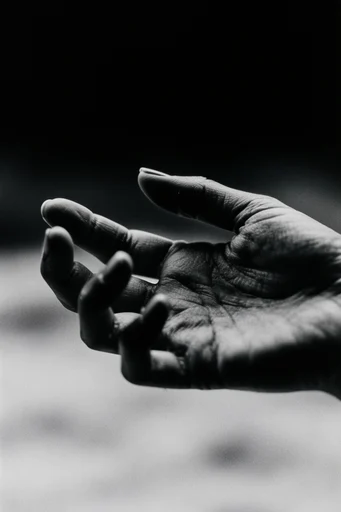 Dramatic Chiaroscuro Monochrome style reference image — low-key photography